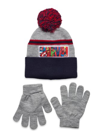 Marvel Bonnet + Gloves - Grey - 54