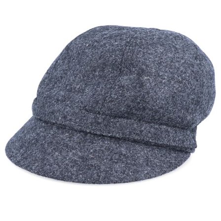 CTH Ericson - Grå vega Keps - Helena Sr. Moon Shetland Graphite Flat Cap @ Hatstore