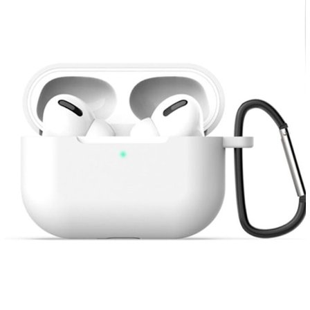 Silikonfodral till Laddningsetui med Krok för Apple AirPods Pro - Vit