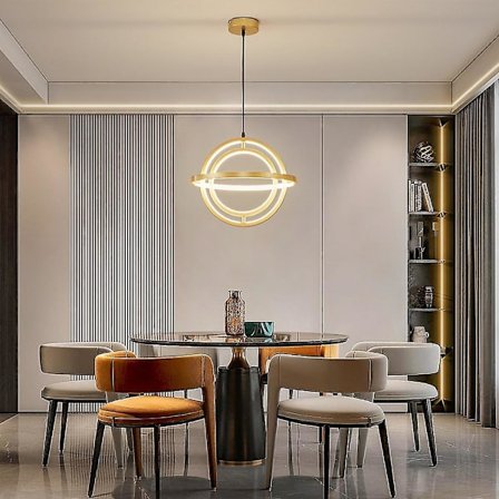 40cm Sirkel Ring Design Hengelampe Led Metall Moderne