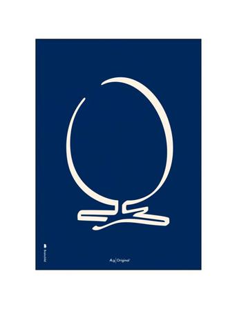 Egg Line Black Home Decoration Posters & Frames Posters Illustrations Multi/mønstret Brainchild