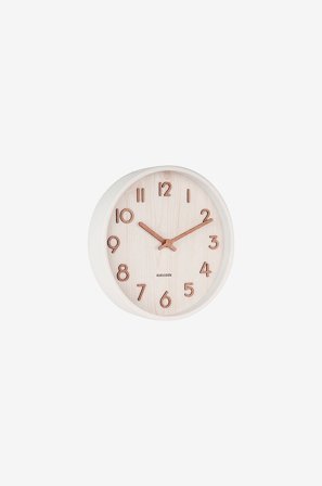 Karlsson - Vægur Pure Small - Hvid - Vægure og bordure - Fra Homeroom