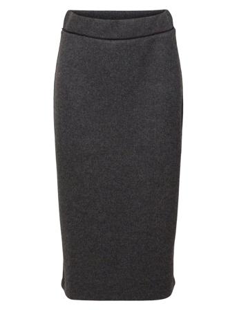 Skirts Knitted Knelangt Skjørt Grå Esprit Casual