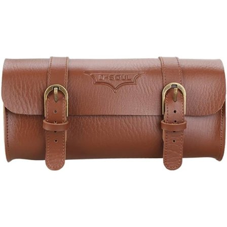 PU-läder Vintage Mountainbike Ramväska Vattentät Cykel MTB Väska 22.2 x 9.8 cm(brun)