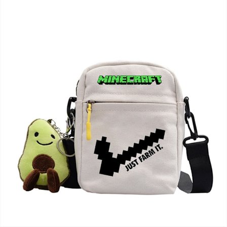 Minecraft Student Axelväska Casual Tecknad Vit ~ 2