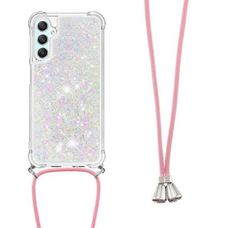 TPU-etui med kviksanddesign og snor til Samsung Galaxy A25 5G
