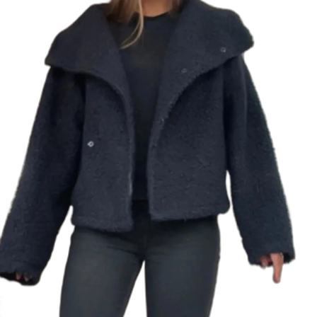 Mörkblå teddyjacka