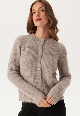 ONLY Onlmaggie Life Ls O-neck Cardi Malt Ball/Melange Klær