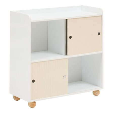 Bouli skab med 2 låger L. 69,5 x D. 30 x H. 71 cm beige MDF