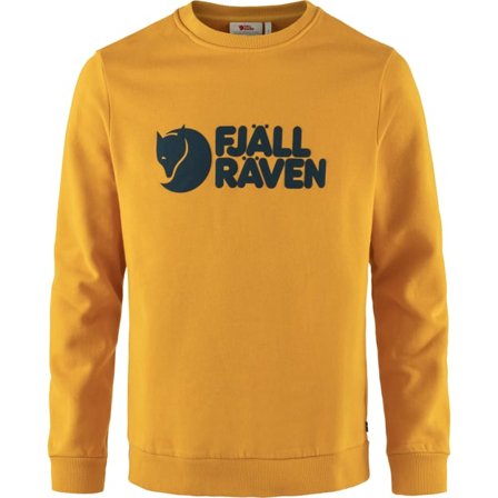 Fjällräven Men's Logo Sweater in Mustard Yellow | Size: 2XL, Organic Cotton