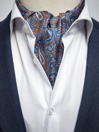 John Henric Men's Blauer Paisley Krawattenschal Size Onesize