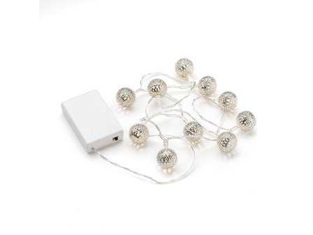 KONSTSMIDE Ljusslinga 10 varmvit LED silver 0,9m - Lyreco - Kontorsmöbler och inredning - Lampor och belysning - Ljusslingor