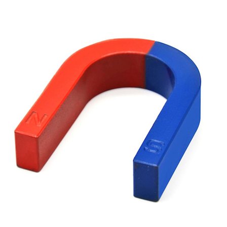 Fysik Experiment Pol Undervisning Röd Blå Målad U-formad Hästsko Magnet[HK]