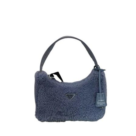 Prada Vintage, Pre-owned Fabric Handbag Blauw, Dames, Maat:ONE Size