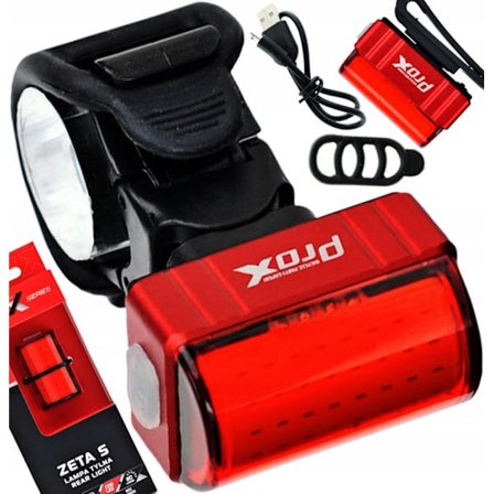 Prox ZETA S Baklampa Cykel USB Laddbar 80lm COB LED