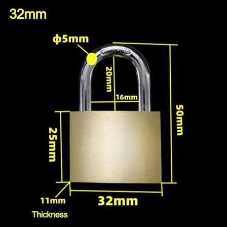 Kupari riippulukko Kupari lukko 32mm