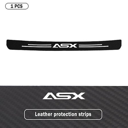 Auton osat Auton takaluukun kynnyspuskurin suoja naarmuuntumiselta ja törmäyksiltä Tarrat Mitsubishi ASX -logolla Hiilikuitu Tarra