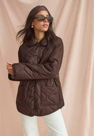 Bubbleroom - Quilted Jacket - Brown - Kläder Parajumper