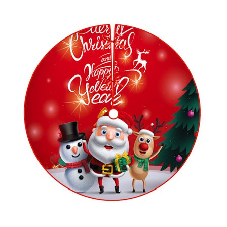 Julgransskjort, Rund Julgranstäcke, Julgran Matta Juldekoration Trädmatta Semester Julgranstäcke för Julparty D