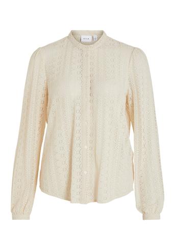 Vichikka Lace L/S Shirt- Noos Cream Vila