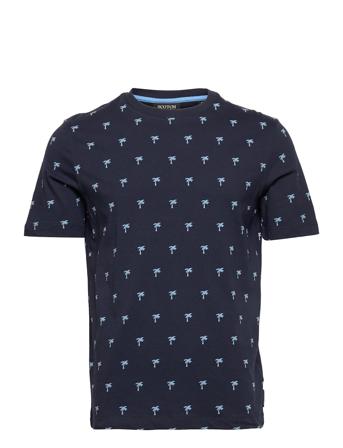 Regular-Fit Short-Sleeved T-Shirt In Organic Cotton T-shirt Blå Scotch & Soda