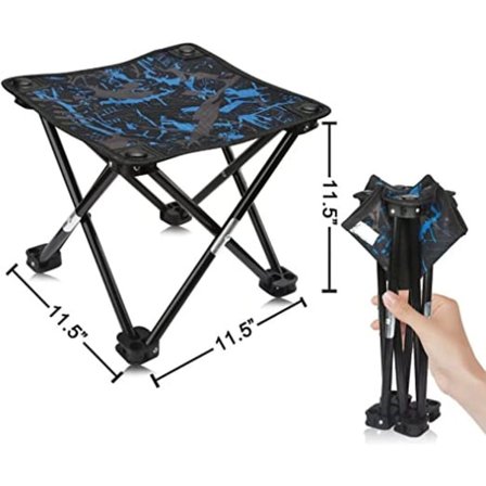 (Kamuflasje)Camping Stol Bærbar Klappstol Bærbar Stol Mini Sammenleggbar Stol Fiske Stol for Voksne Fiske Fotturer Hagearbeid og Strand med