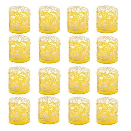 50 ST LED Ljus Manschett Laserskuren Servettring Servettspänne Hållare Laser-Urholkad Lampskärm Festbordsdekor A