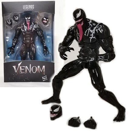 Sunrain Marvel Legends -sarja Venom 6 tuuman kokoinen keräilyhahmo Venom-lelu, ensiluokkainen muotoilu ja 3 lisävarustetta -1588