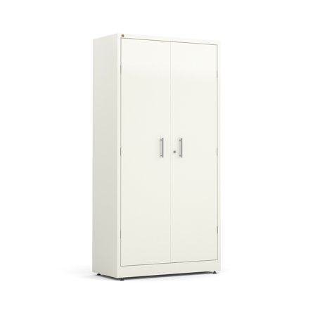 Büroschrank SWIFT, 1950 x 990 x 450 mm, weiß/weiß Metallic