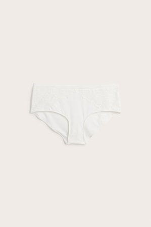 Kappahl | Hipsterit, joissa pitsisomiste | Valkoinen