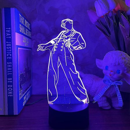 JUSCH Harry Styles Merchandise, 3D Nattlampa Presenter Till Fans Sovrumsinredning Med Touch Sensor Färgskiftande RGB För Harrys Fans 