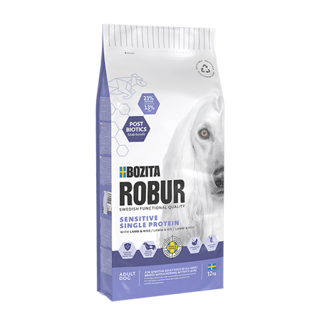 Bozita Robur - Adult Sensitive Single Protein Lam 3 kg - Hund - Hundefôr & hundemat - Tørrfôr for hund - ZOO.no