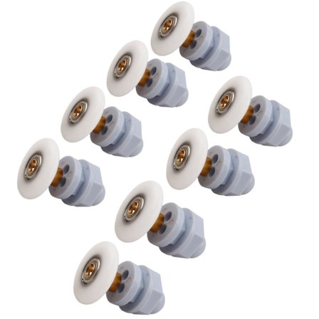 Dusjhjul for dusjdør, skyvedører for dusjdør, dusjhjul i messing, 8 stk, 23 mm