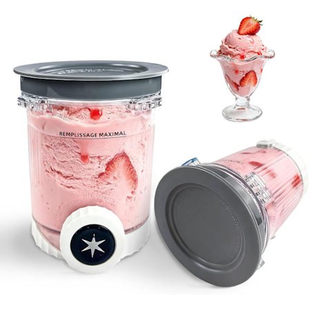 To iskrembeholdere, 480 ml, egnet for NC700 NC701EU-serien, BPA-fri, tåler oppvaskmaskin.