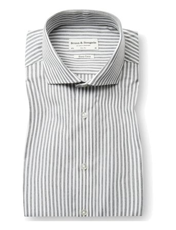 Bs Cole Slim Fit Shirt Silver Bruun & Stengade