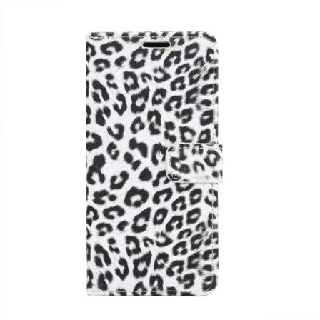 Samsung Galaxy S10+ Plånboksfodral Fodral Leopard - Vit Vit