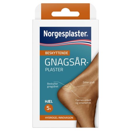 Norgesplaster beskyttende gnagsårplaster hæl 5 stk