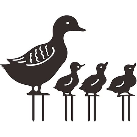 4 Pak Metal Andeformede Havepæle Dyreformede Havepæle Dekorative