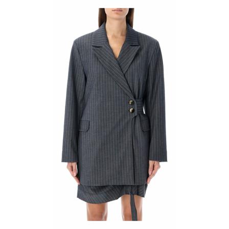 Ganni, Coats Grijs, Dames, Maat:M
