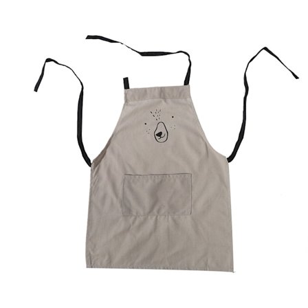 Barneforkle i bomull med søtt tegneseriemotiv, justerbar (grå)