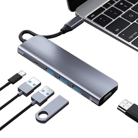 Ny produkttyp-c Hub Dockningsstation 5-port Usb C Expansion Hdmi Låg temperatur Macbook Tillbehör Usb3.0*3