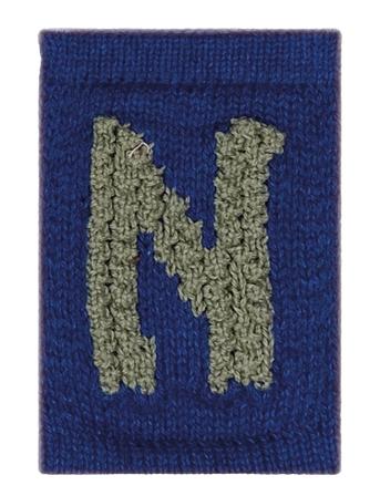 Knitted Letter N, Blue Home Kids Decor Decoration Accessories-details Blue Smallstuff
