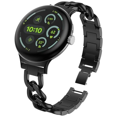 Svart klockarmband i rostfritt stål för Google Pixel Watch 1/2/3