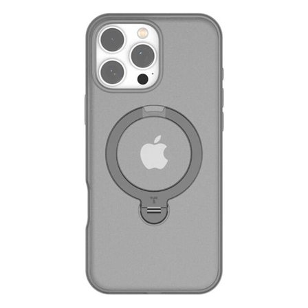 Torras Ostand Spin-etui for iPhone 16 Pro Max (grå)