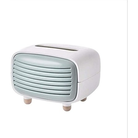 Kreativ trådløs radio-tissueskasse (grøn), plastik stue unik tissues opbevaringsboks, hotel restaurant hjem dekorationsprodukter