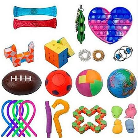 Nya Pro 24 St. Fidget Pop It Toys Set Pack För Barn Och Vuxna