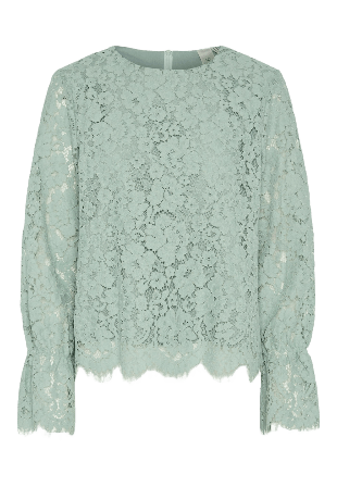 Y.A.S Yasperla Ls Lace Top Blusar Dam Grön S