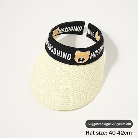 Solhatt för barn 2-8 år, sommar, tecknad, solskydd, öppen upptill - Perfet