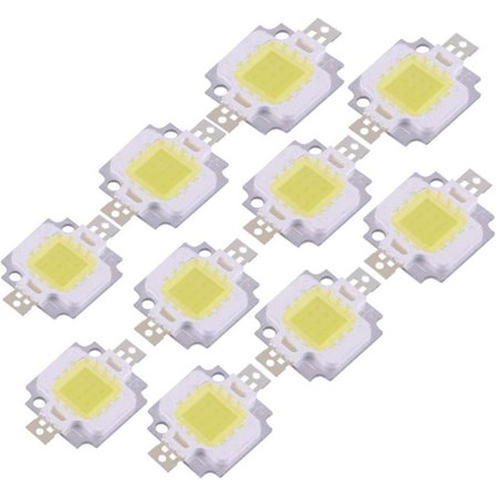 COB LED-lamppu, 10 kpl 10W LED Cool/ Chip SMD COB DC 9-12V lampun vaihtoon - Perfet