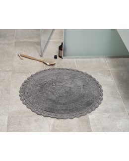 Bademåtte Rimini Ensfarvet Rund Grå